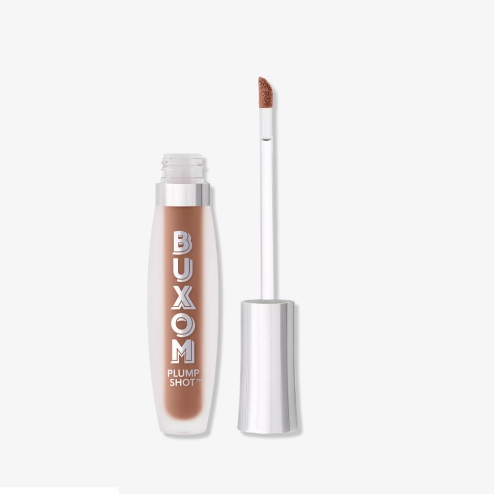 BUXOM Plump Shot Lip Serum in Plump Peach visibly plumps lips makeup - Picture 4 of 8